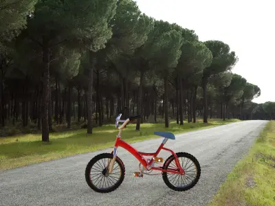 Modern Bianchi Bicycle 10 Parts for Assembly  3D print model