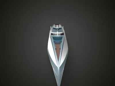 fast luxury yacht 3D model
