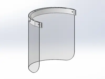 3D Printable face shield 3D print model