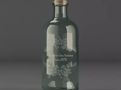 Vintage Bottle Free 3D model