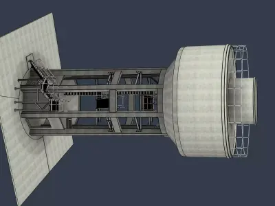 Water Tower Access Staircase 3D model