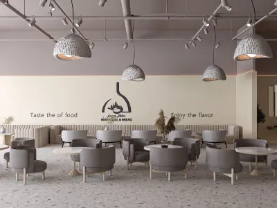 Restaurant and Cafe modern 3D model