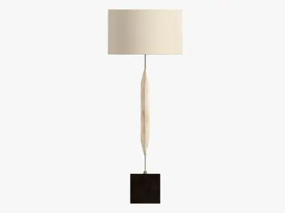Table lamp with lampshade 04 3D model