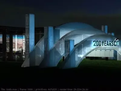 Awning for giant event 3D model