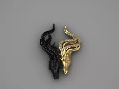 Dual Horse Pendant 3D print model