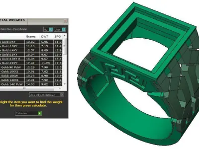 Signet Ring for Men 3D print model 3D print model