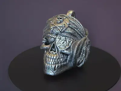Pirate skull vol1 Pendant jewelry 3D print model