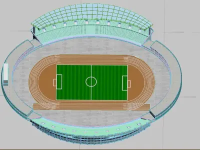 Stadium - Athletic Club  Low-poly 3D model Low-poly 3D model