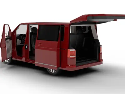 Volkswagen Tranporter T6 Multivan 2019 HQ 3d model  3D model