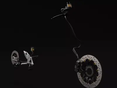 Motorcycle Brakes Kit Free low-poly 3D model