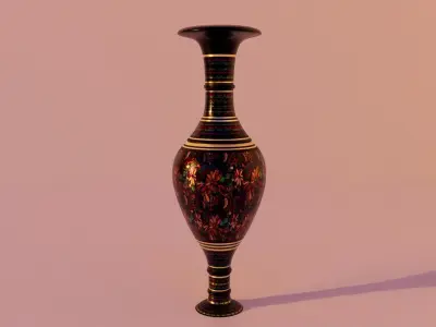 Medieval Flower Vase 10 Low-poly 3D model