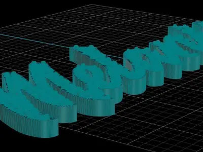 Name necklace Melanie 3D print model