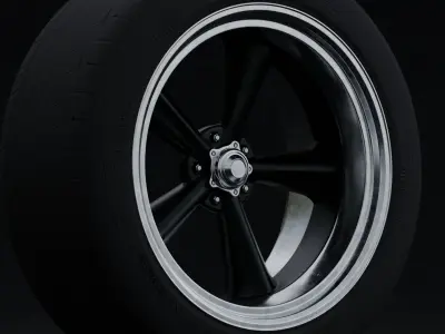 American Racing Torque Thrust Aftermarket Wheel Low-poly 3D model