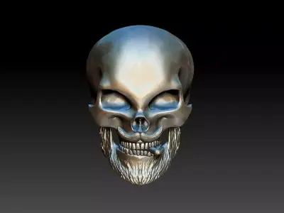 Skull Cigarette Ring 3D print model