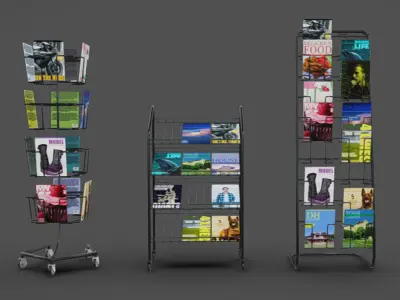 Magazine Racks Low-poly 3D model