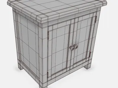 Home I Wooden Cupboard I PBR I Subdiv Ready 3D model 3D model