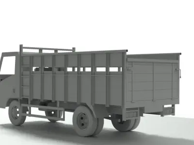 Wooden Truck  3D model