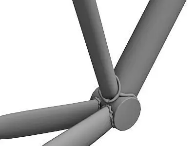 Detailed Bike Frame 2 3D model