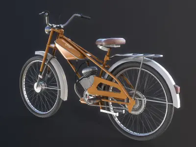 ZIF-77 Moped Low-poly Low-poly 3D model