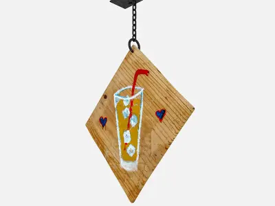 wooden frame 05 Low-poly 3D model