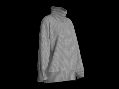 Female knit long sleeve  3D model