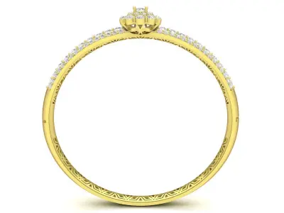 Elegant Cluster Diamond Ring for Women 3452 3D print model