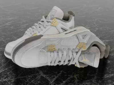 AIR JORDAN 4 CRAFT PHOTON DUST 3D SHOES Low-poly 3D model