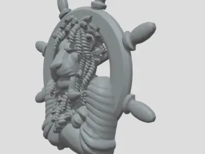 lion capitan Free 3D print model