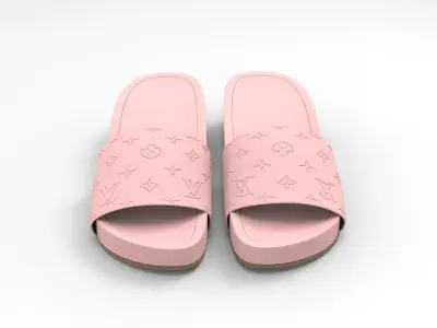 Louis Vuitton Jumbo Flatform Mule Low-poly 3D model