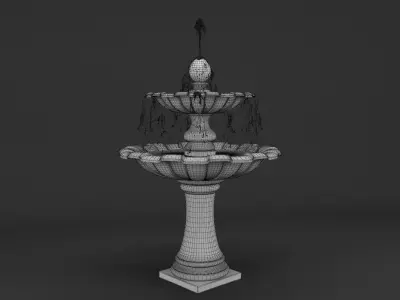 Garden Fountain for ArchViz 3D model