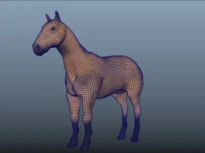 3D Horse Model Low-poly 3D model
