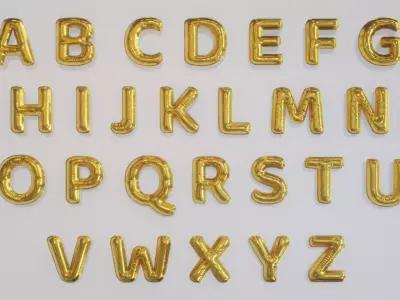 Balloon Alphabet 3D model