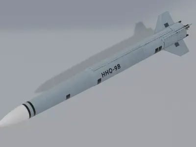 The Chinese Red Flag 9  air defense missile 3D model