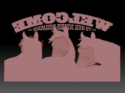 Welcome Horses 3D print model