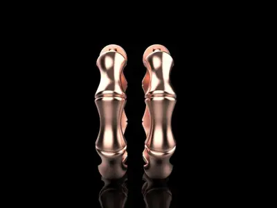 Bamboo earring model 847 3D print model