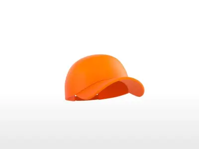 Orange Cap Low-poly 3D model