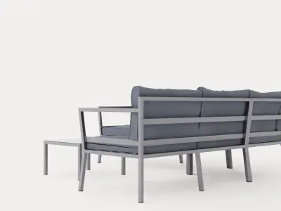 Gothenburg sofa set Low-poly 3D model