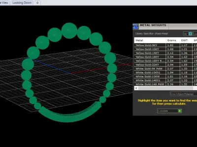 Modern Beaded Ring  - Gold and Silver Variants Free 3D print model