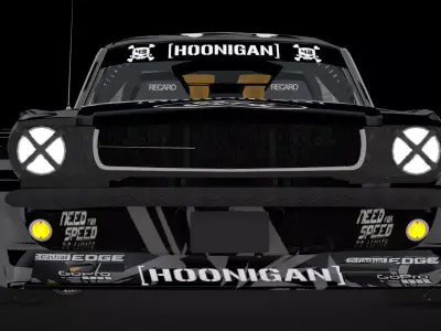 Hoonigam Mustang Low-poly 3D model