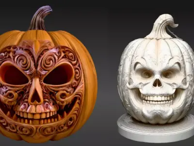 Jack-o-Lantern Two Model Pack 3D Model Pack  3D model