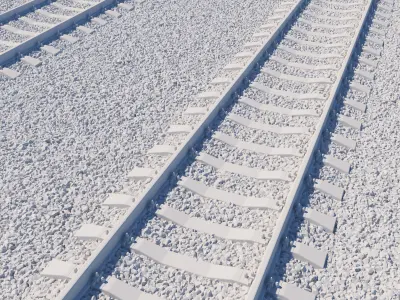 Ultra realistic Railroad 3D model