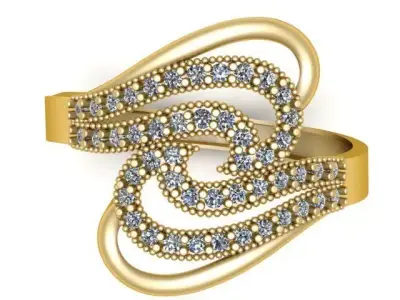 Luxury Dimond Ring For Women 3d Printabel Model 3D print model