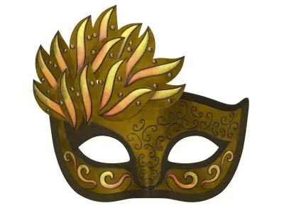 Carnival Venetian mask 3D model