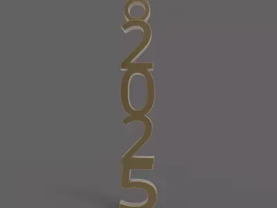 happynew year 2025 decor  3D print model