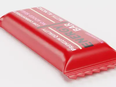 Energy Bar - Product Concept Packaging Low-poly 3D model