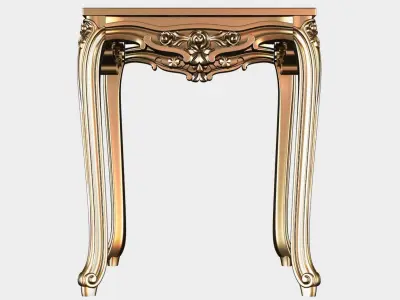 Carved coffee table for cnc 14 3D model