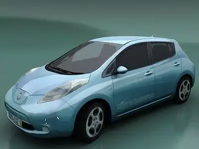 Nissan Leaf stand Low-poly 3D model