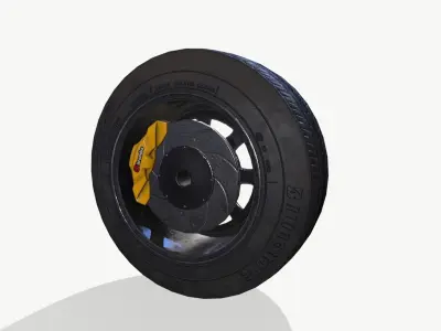 Rally wheel FS - 228  Low-poly 3D model