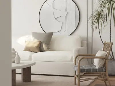 Parisian interior scene 3D model