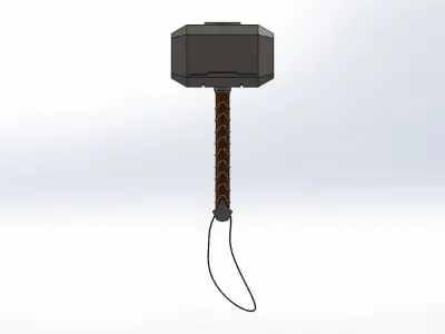 THOR Hammer  Mjolnir  Low-poly 3D model